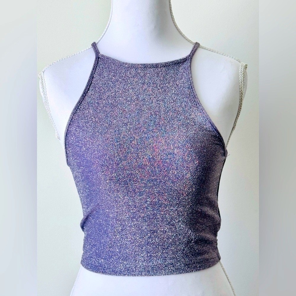 Glitter Cami Lavender Sparkle Purple Forever 21 Sz M